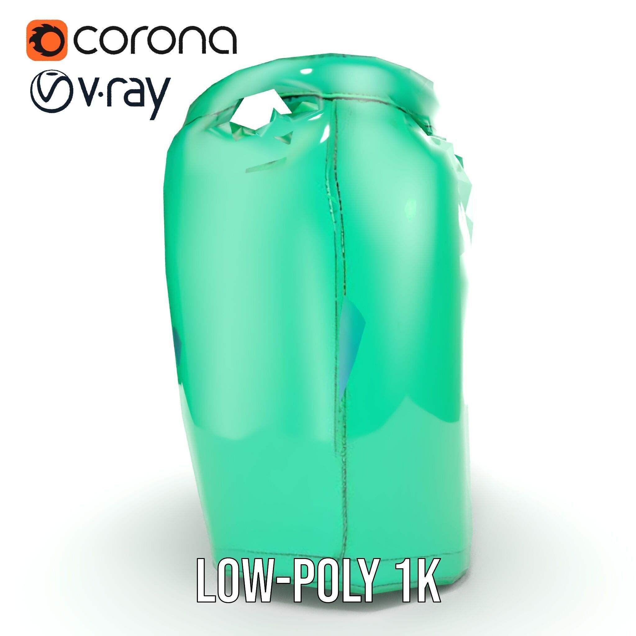 Green Satin Shorts Model Pack with Detailed Textures Low-poly 3D model_31