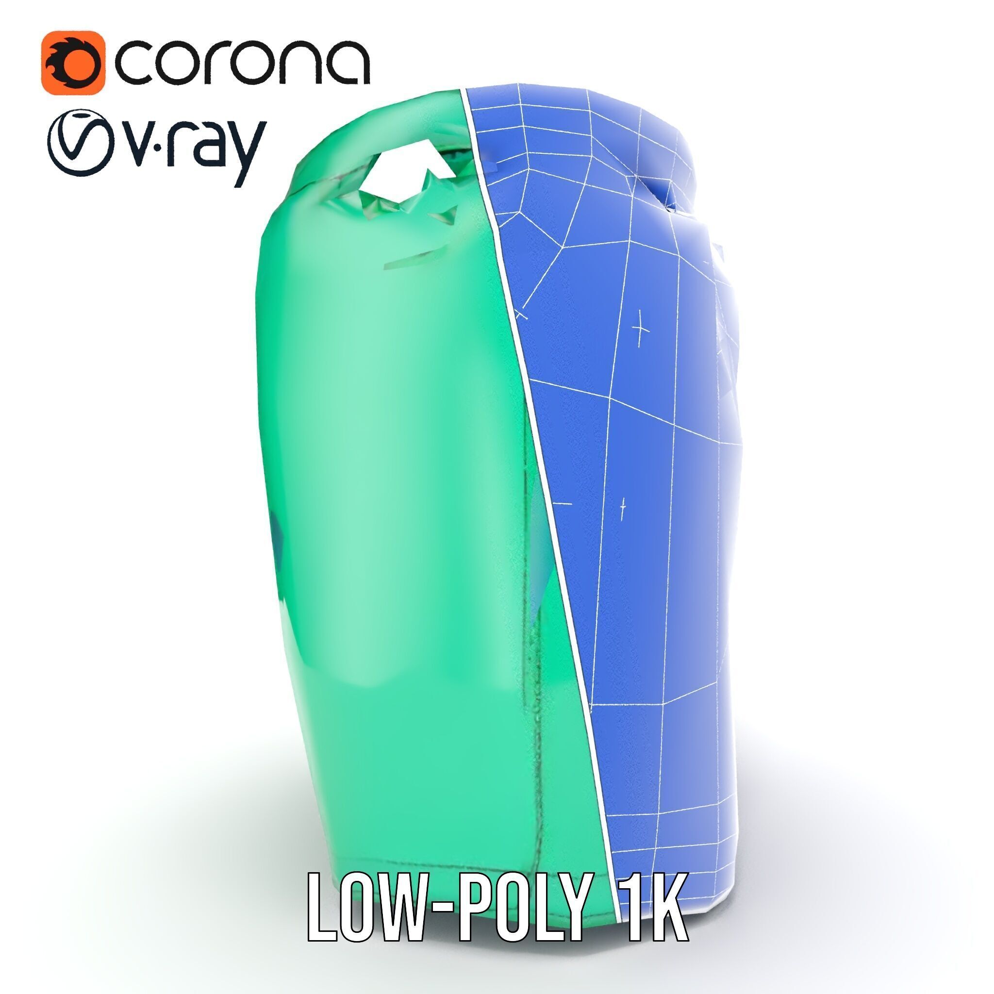 Green Satin Shorts Model Pack with Detailed Textures Low-poly 3D model_27