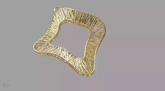 The Golden Weave pendant 3D print model
