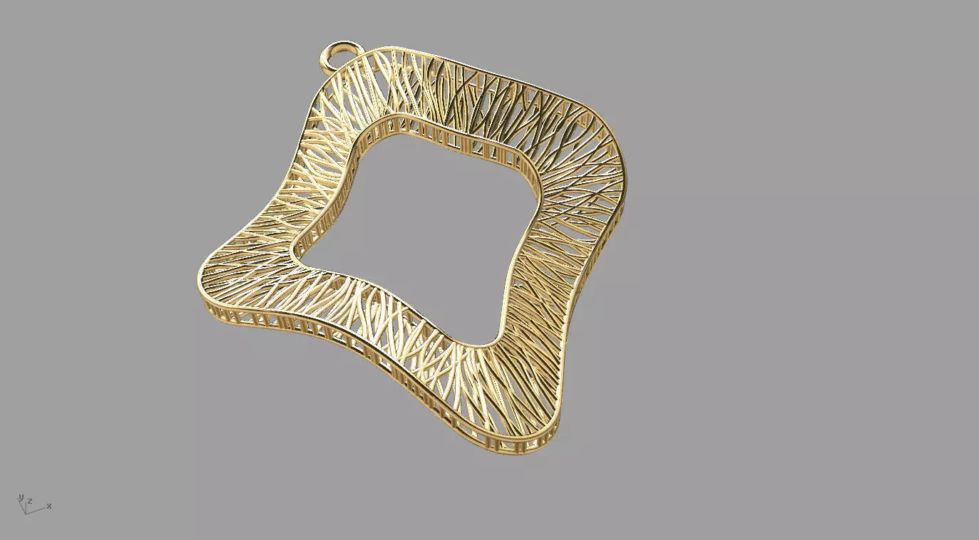 The Golden Weave pendant 3D print model