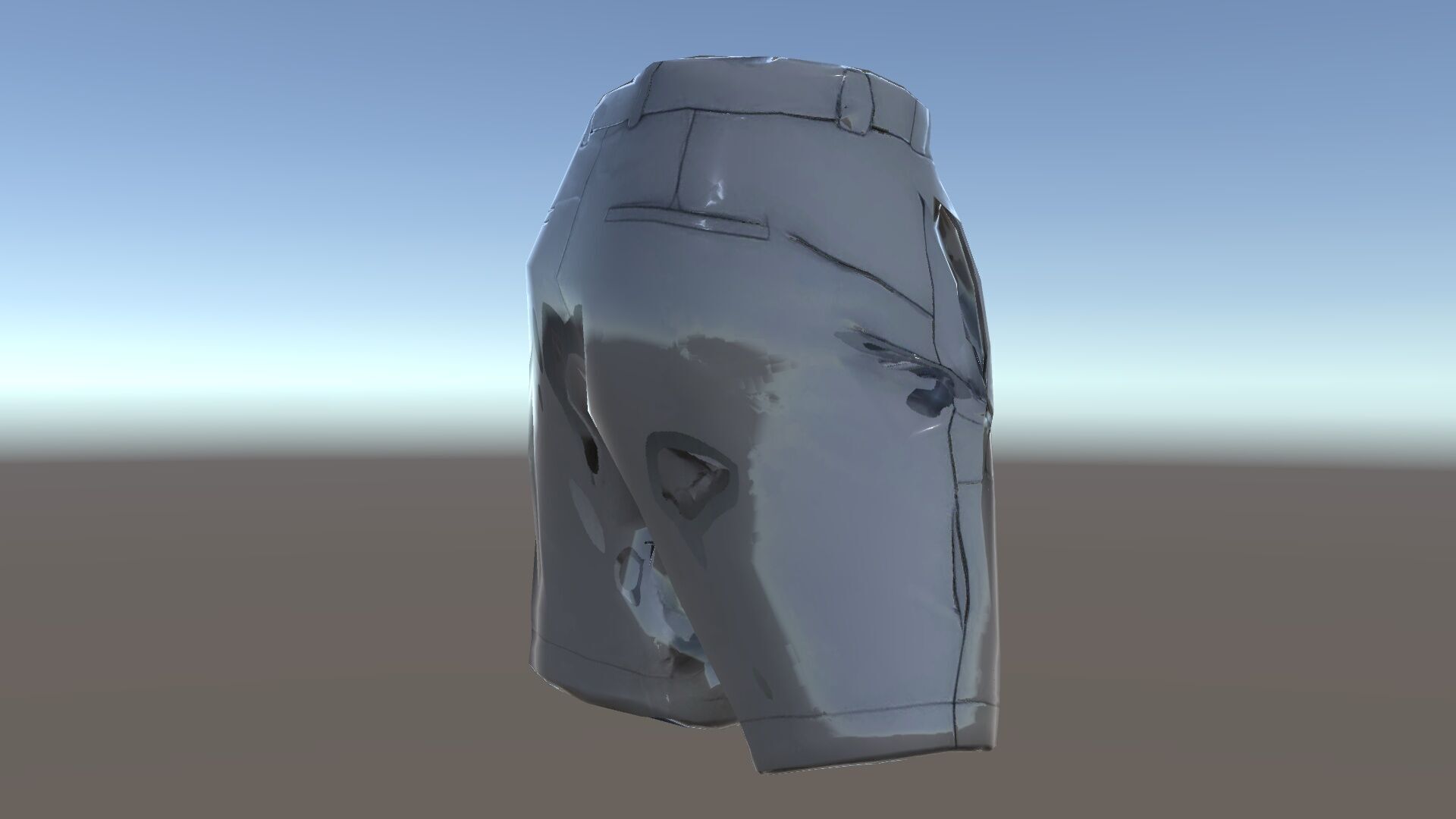 D Shorts Model Pack  Realistic Black Fabric Low-poly 3D model_34