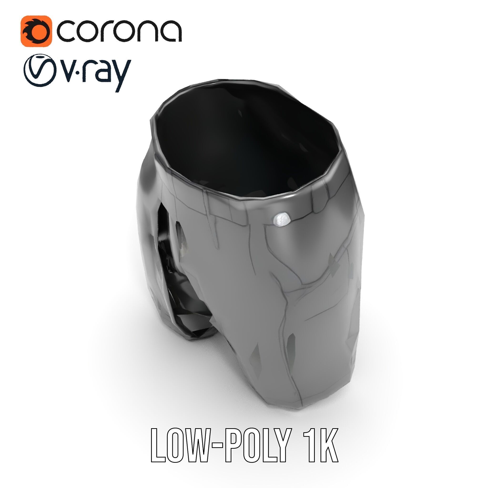 D Shorts Model Pack  Realistic Black Fabric Low-poly 3D model_7