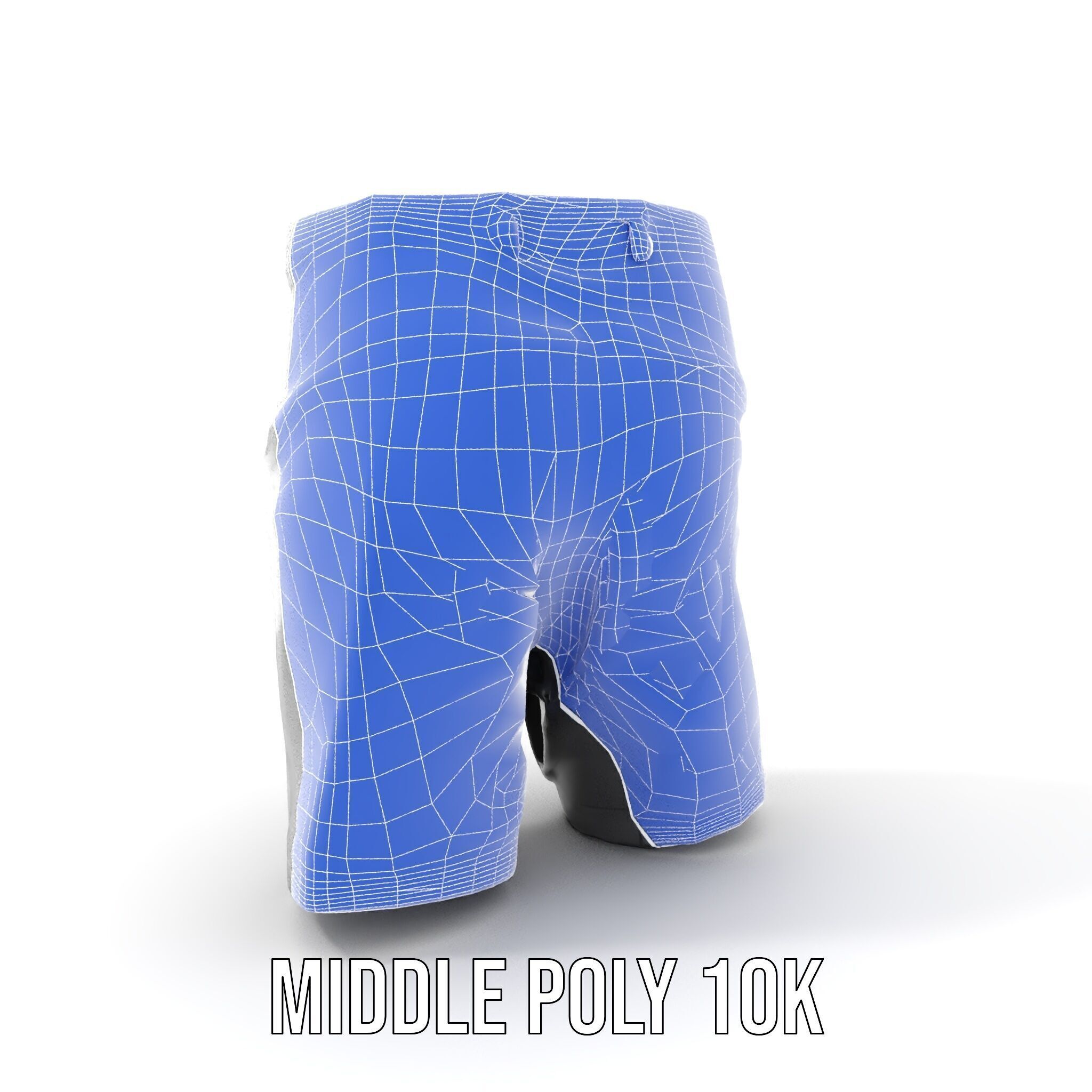 D Shorts Model Pack  Realistic Black Fabric Low-poly 3D model_22