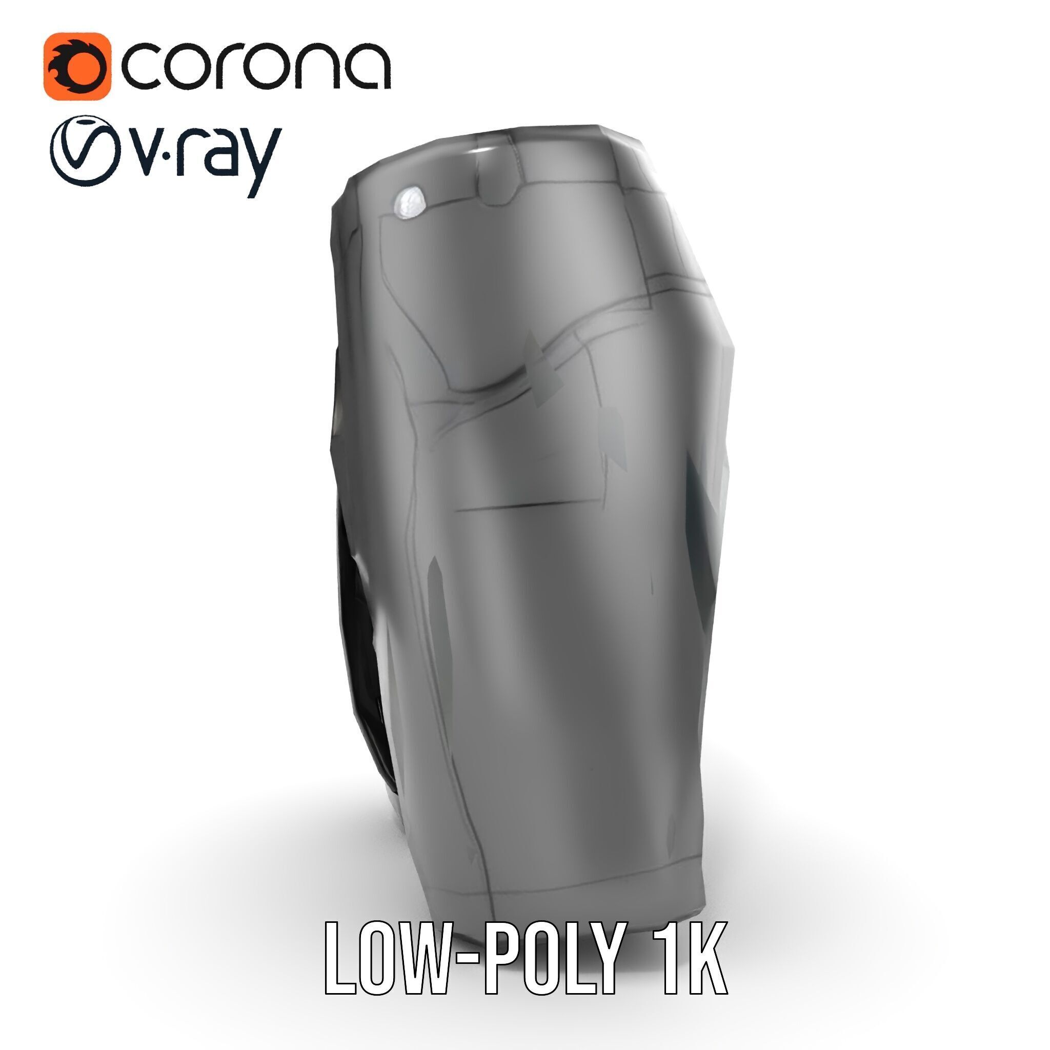 D Shorts Model Pack  Realistic Black Fabric Low-poly 3D model_16