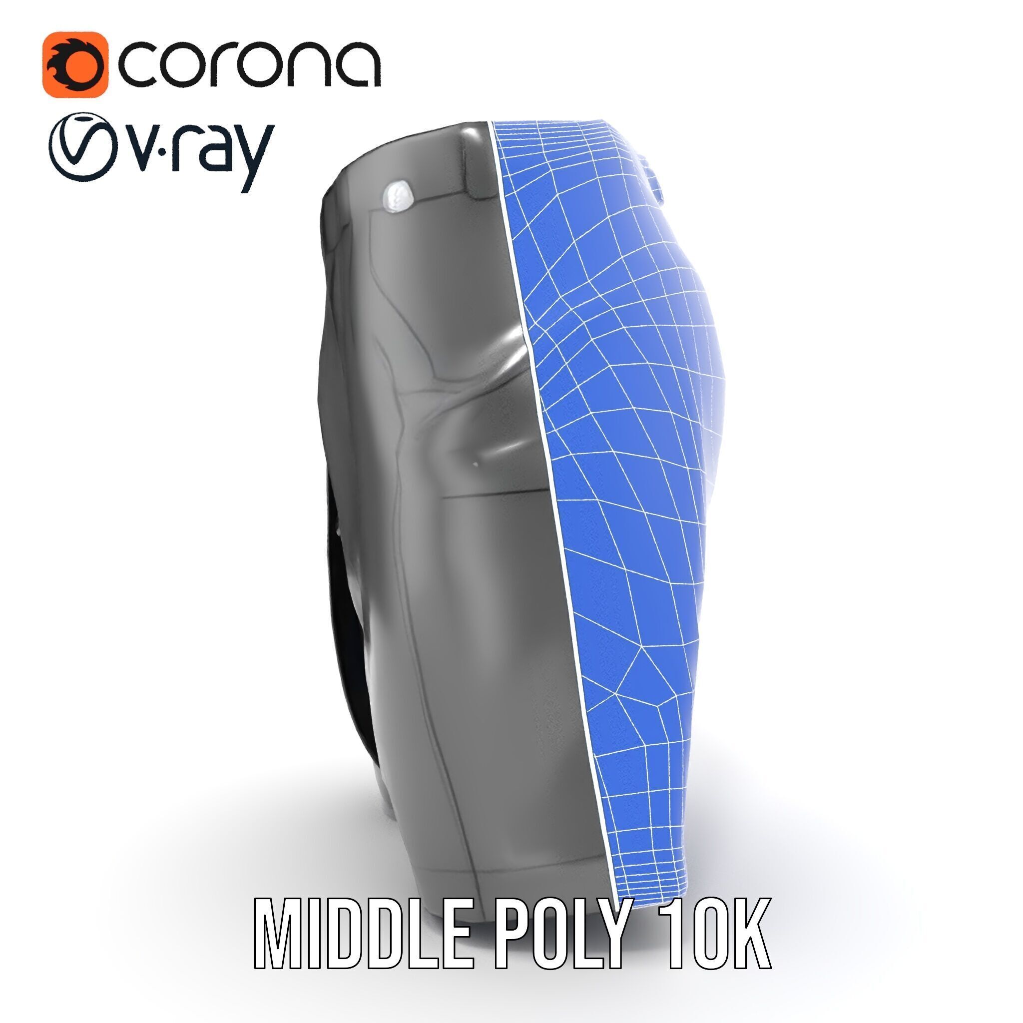 D Shorts Model Pack  Realistic Black Fabric Low-poly 3D model_30