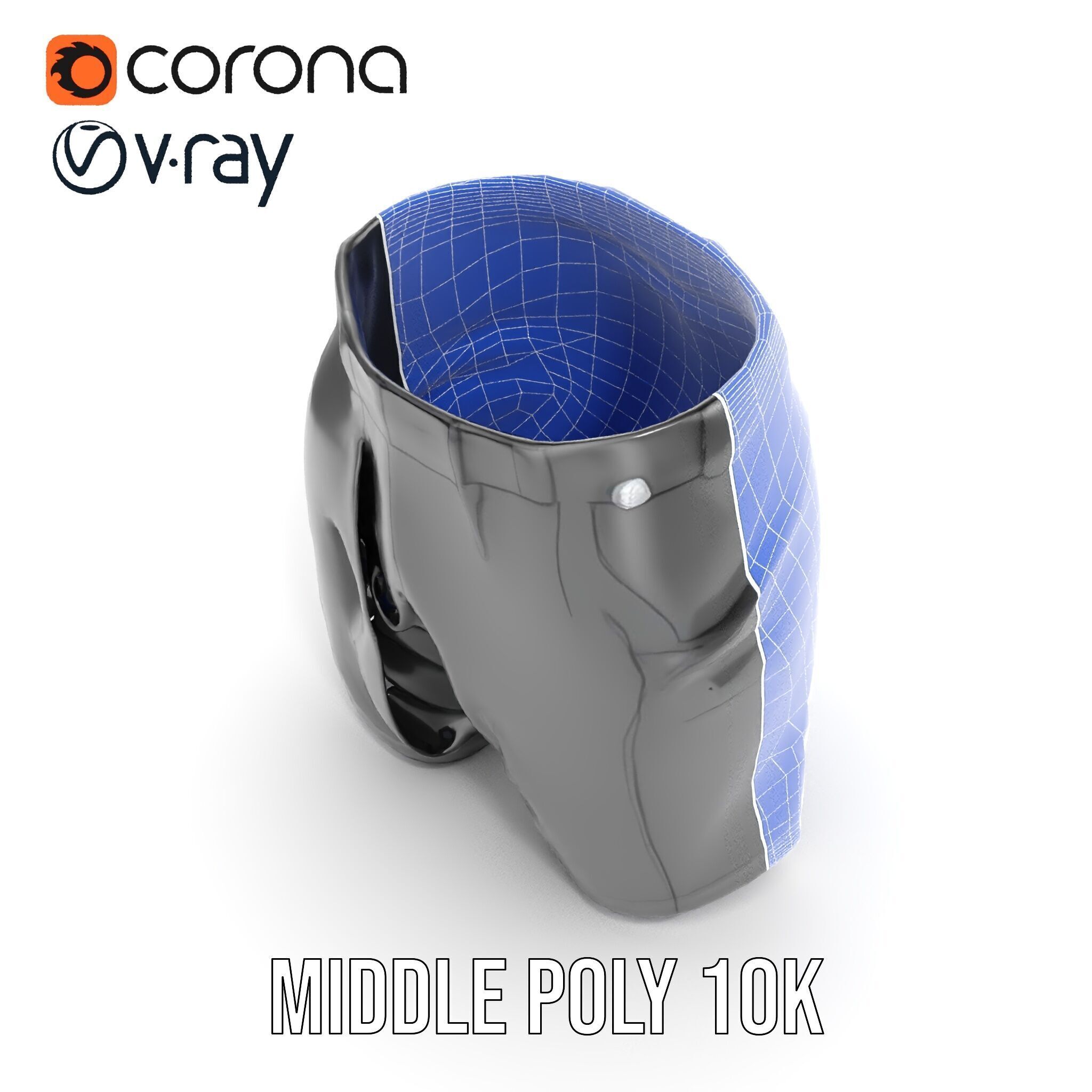 D Shorts Model Pack  Realistic Black Fabric Low-poly 3D model_25