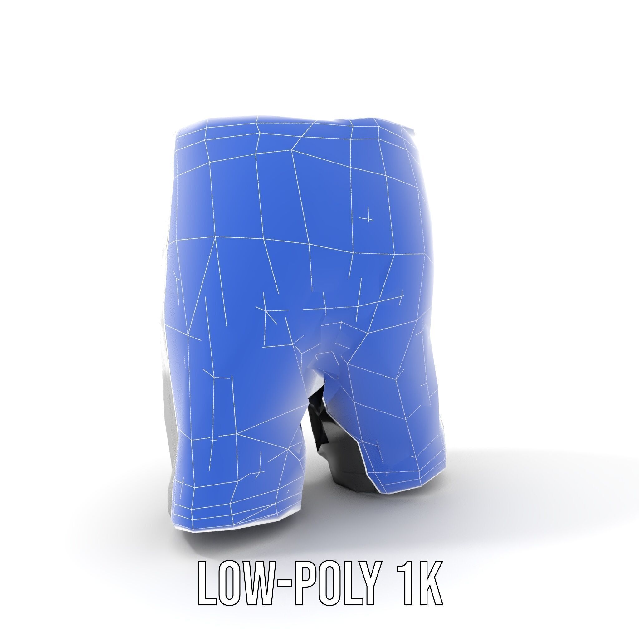 D Shorts Model Pack  Realistic Black Fabric Low-poly 3D model_26