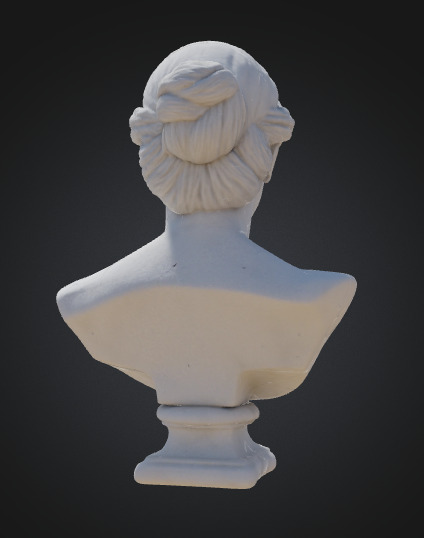 Classical Female Bust Sculpture 3D model_5