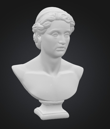 Classical Female Bust Sculpture 3D model_6