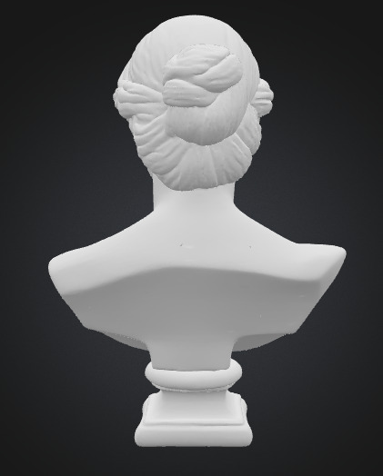 Classical Female Bust Sculpture 3D model_8