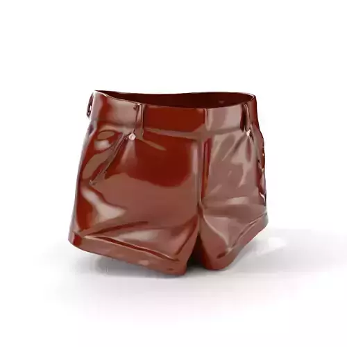 Stylish Leather Shorts Model Pack for Realistic Rendering Low-poly 3D model