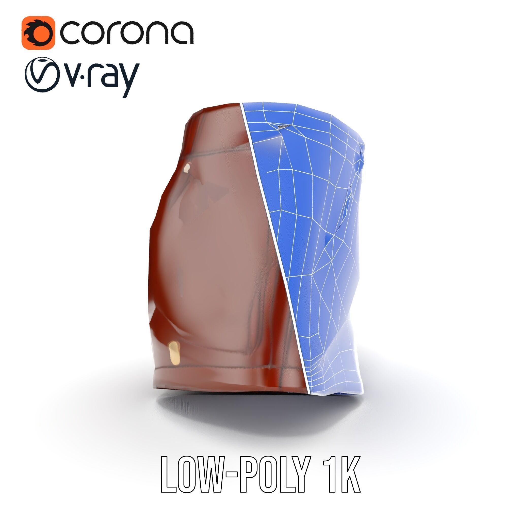 Stylish Leather Shorts Model Pack for Realistic Rendering Low-poly 3D model_31