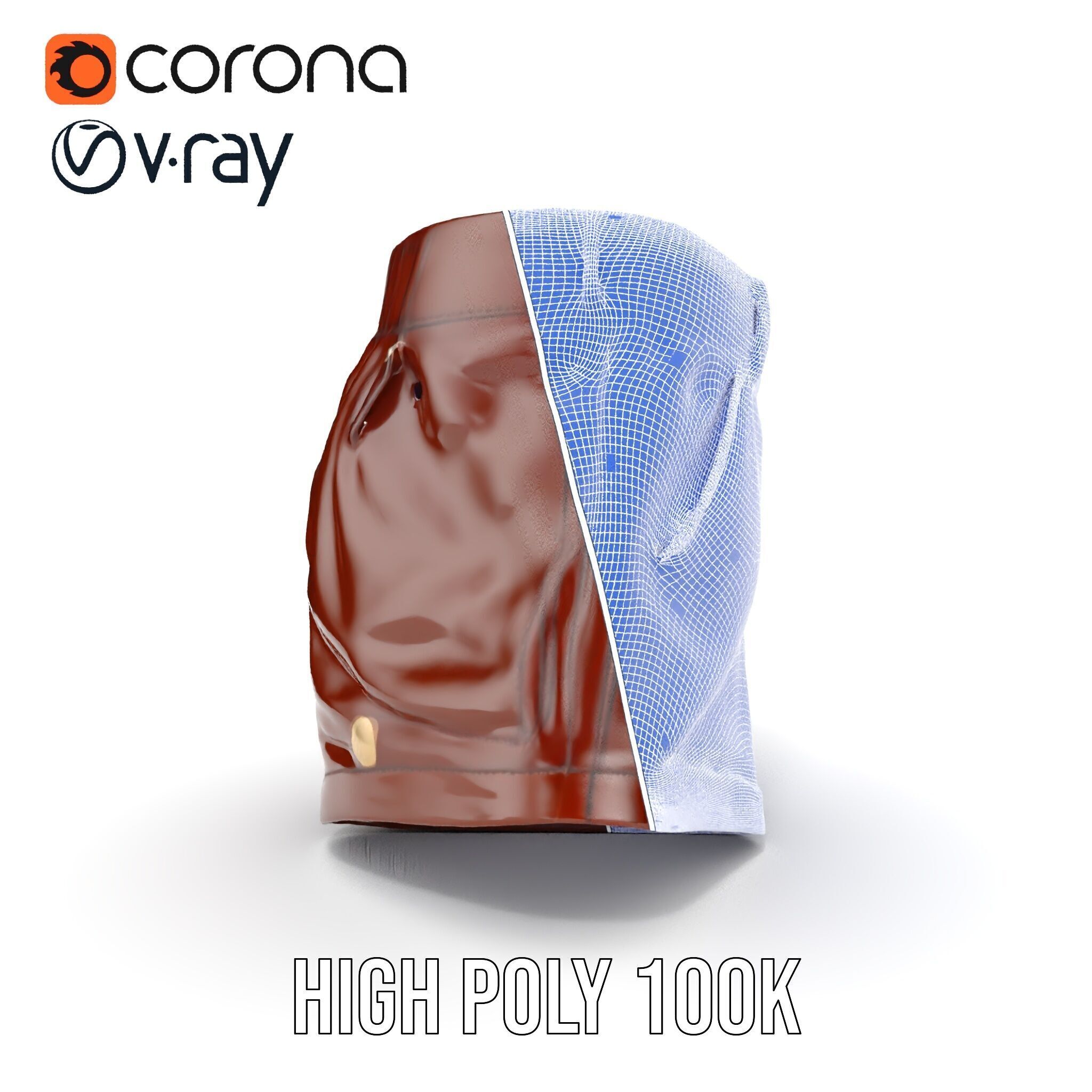 Stylish Leather Shorts Model Pack for Realistic Rendering Low-poly 3D model_38