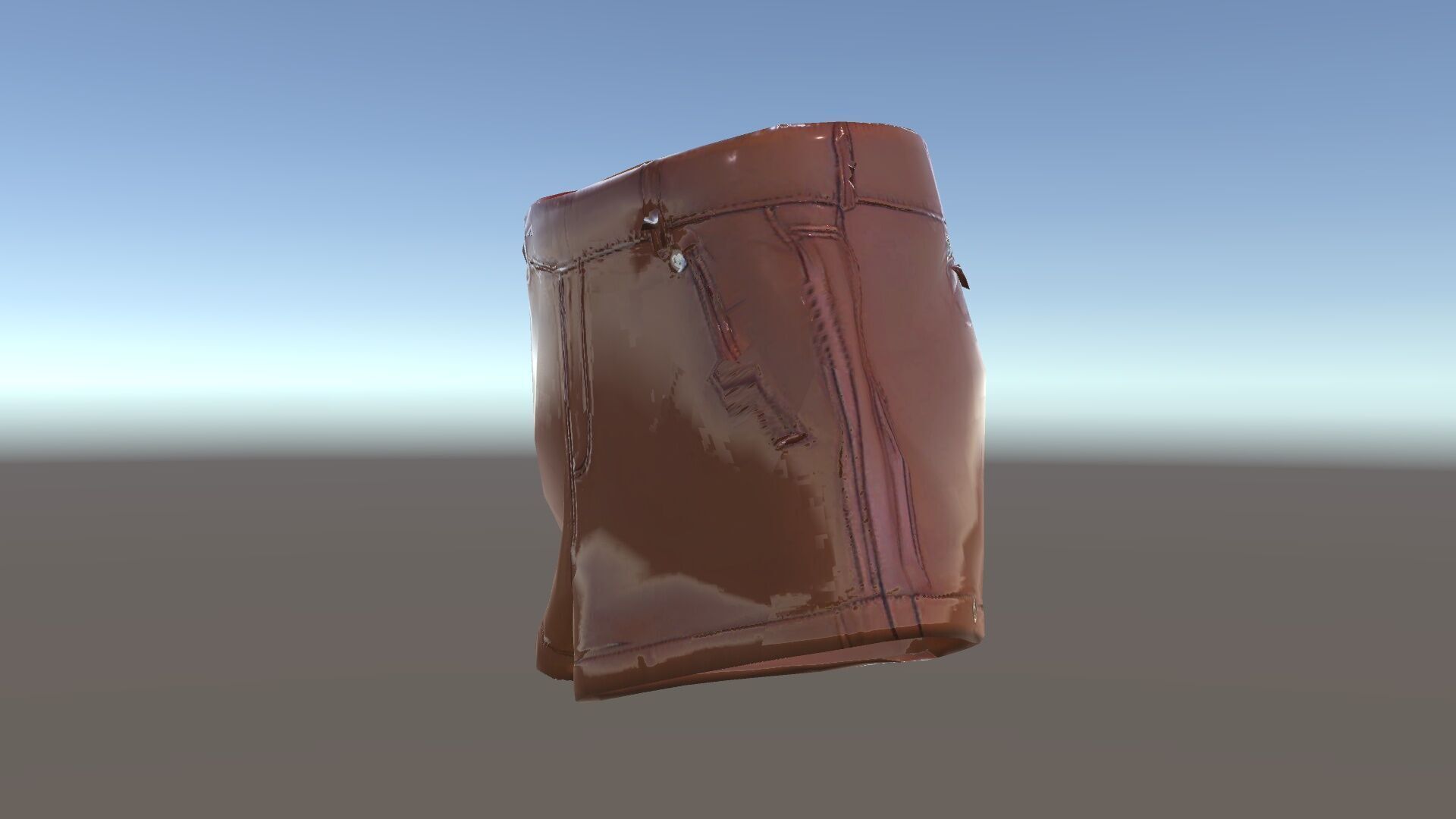 Stylish Leather Shorts Model Pack for Realistic Rendering Low-poly 3D model_34