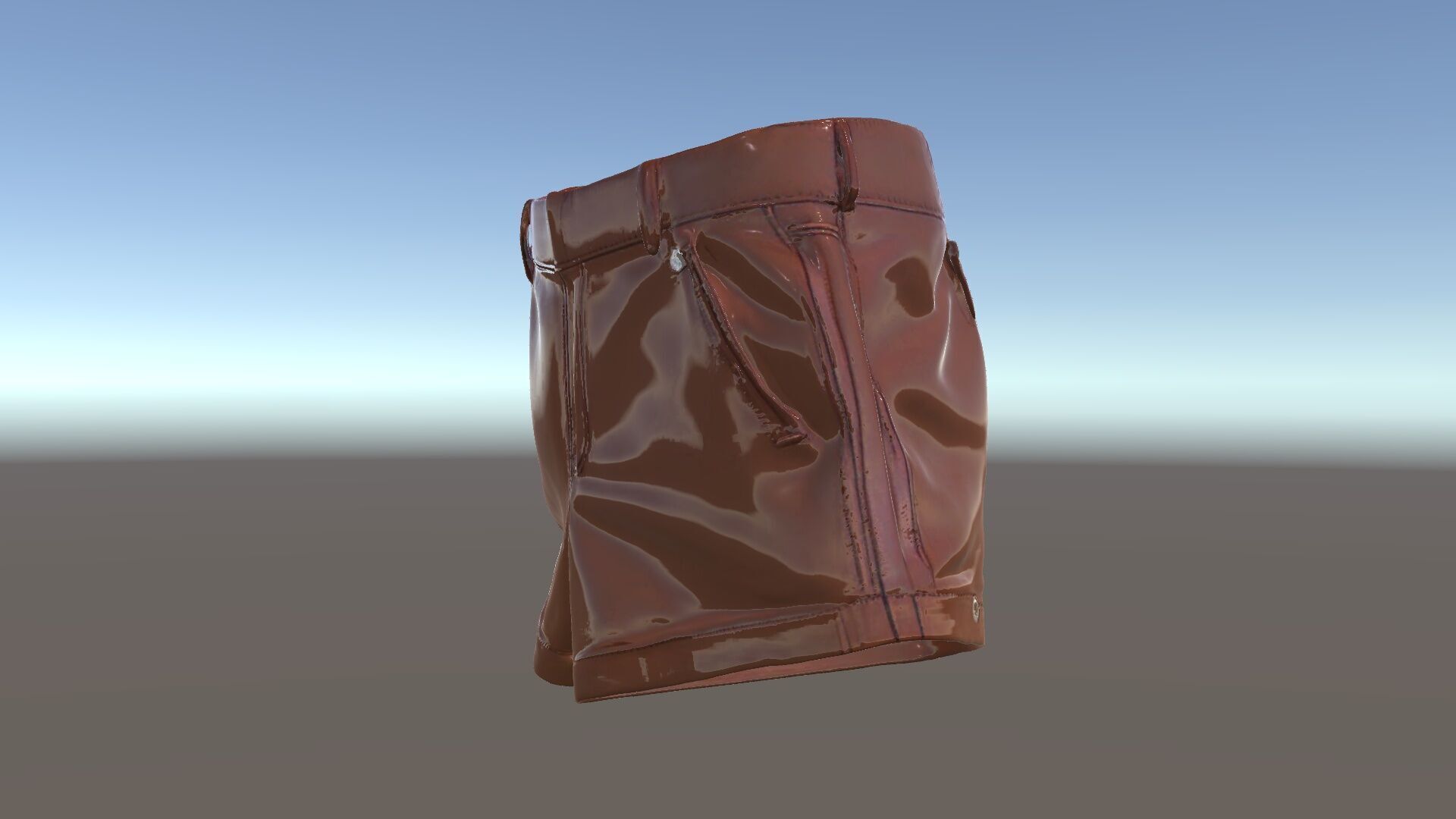 Stylish Leather Shorts Model Pack for Realistic Rendering Low-poly 3D model_5