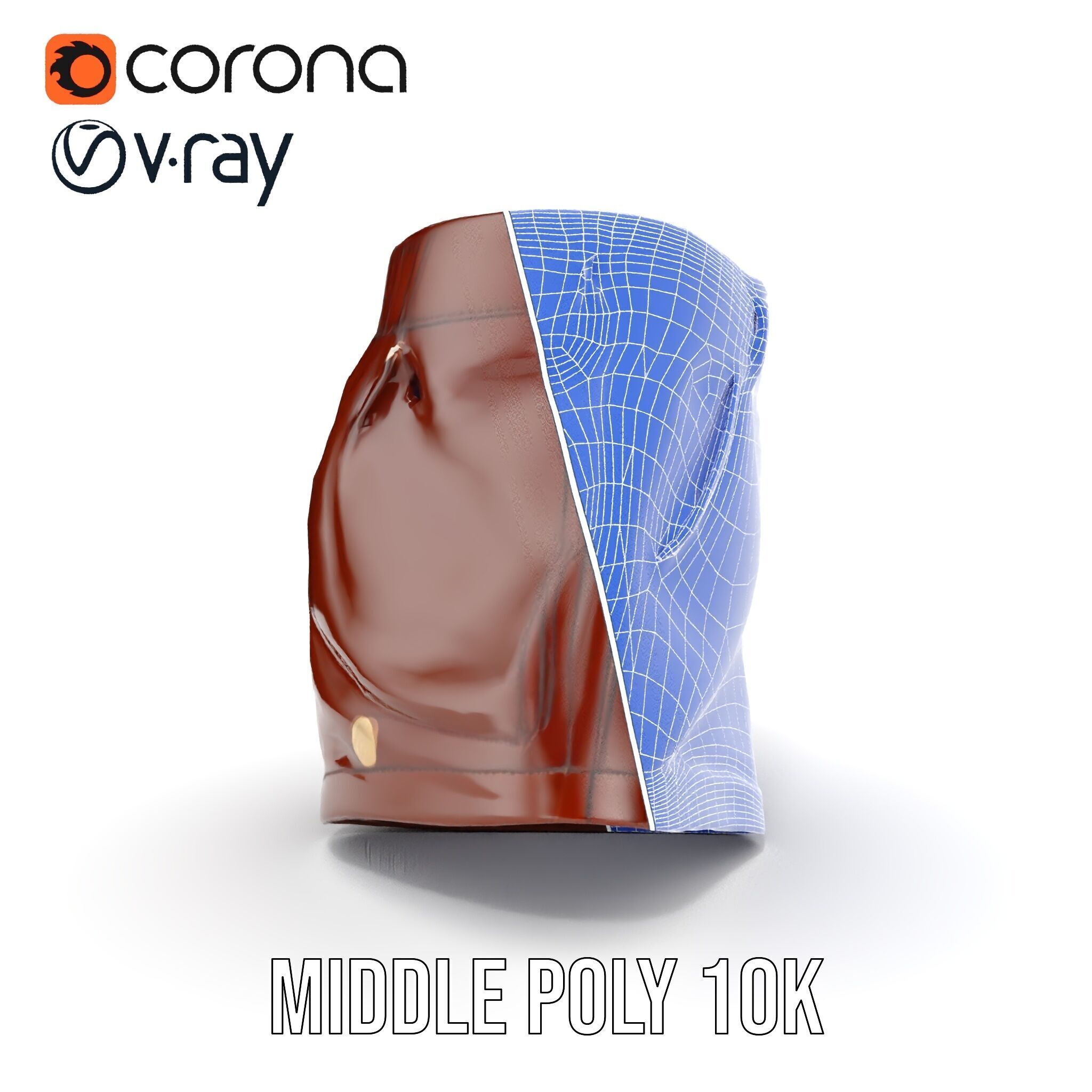 Stylish Leather Shorts Model Pack for Realistic Rendering Low-poly 3D model_25