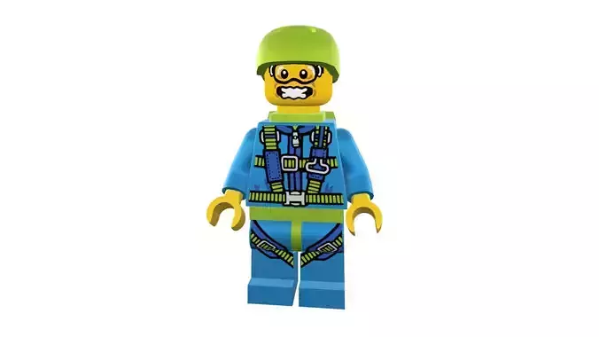 3D-print-Minifigure - 71001-6 Skydiver