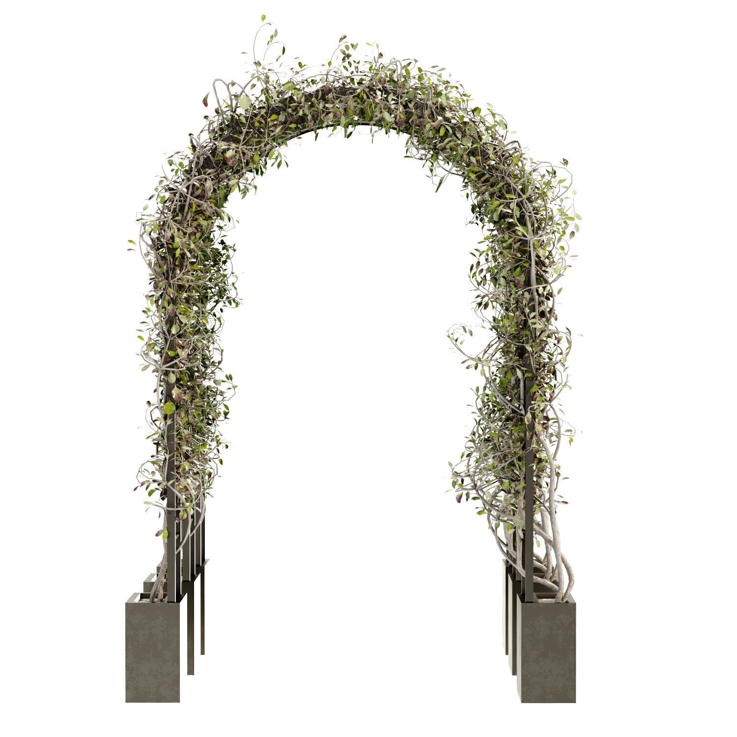 Green Corridor Landscape exterior green set 641 3D model_4