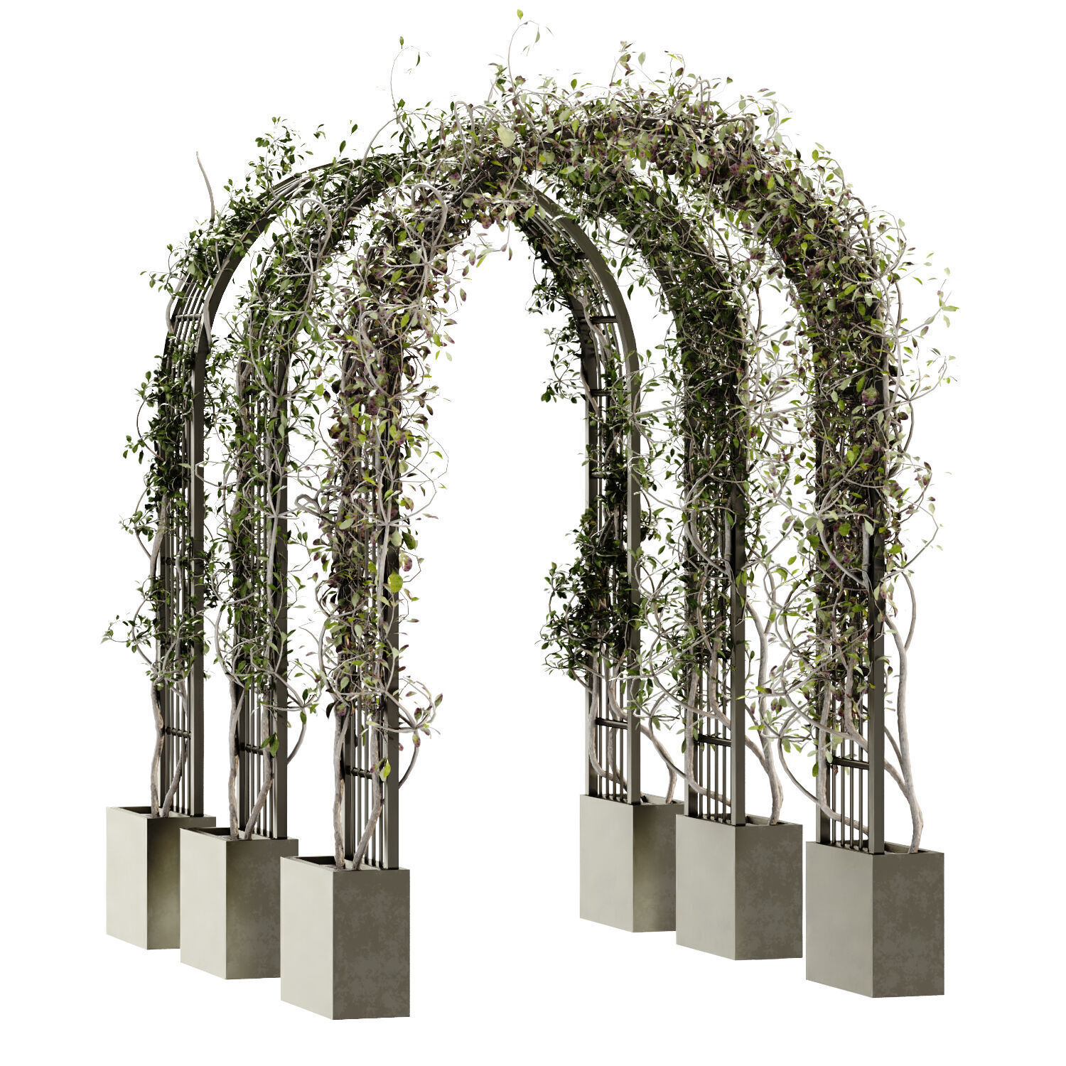 Green Corridor Landscape exterior green set 641 3D model_3