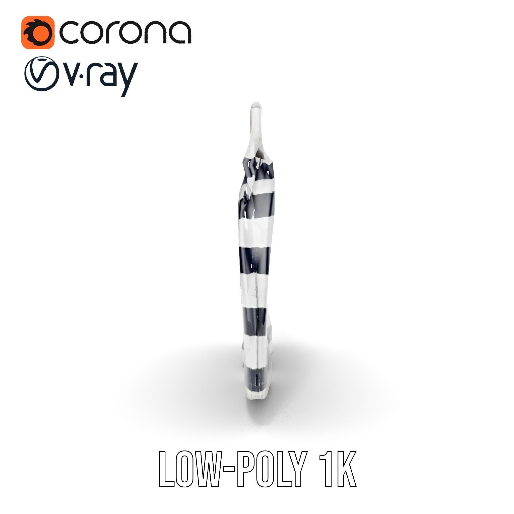 Striped Swim Shorts D Model Pack Low-poly 3D model_18