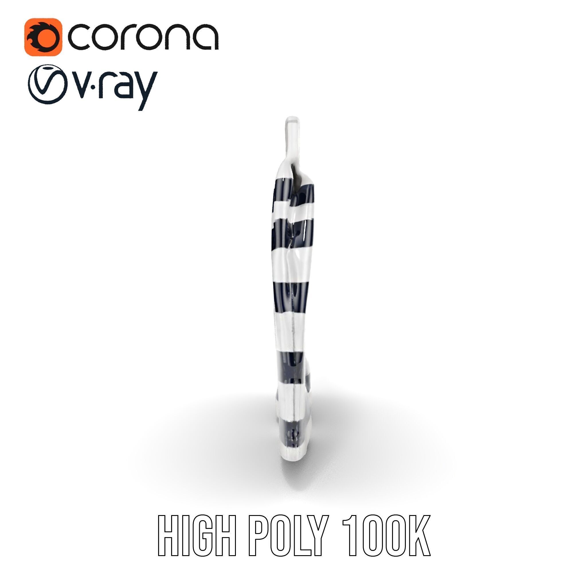 Striped Swim Shorts D Model Pack Low-poly 3D model_27