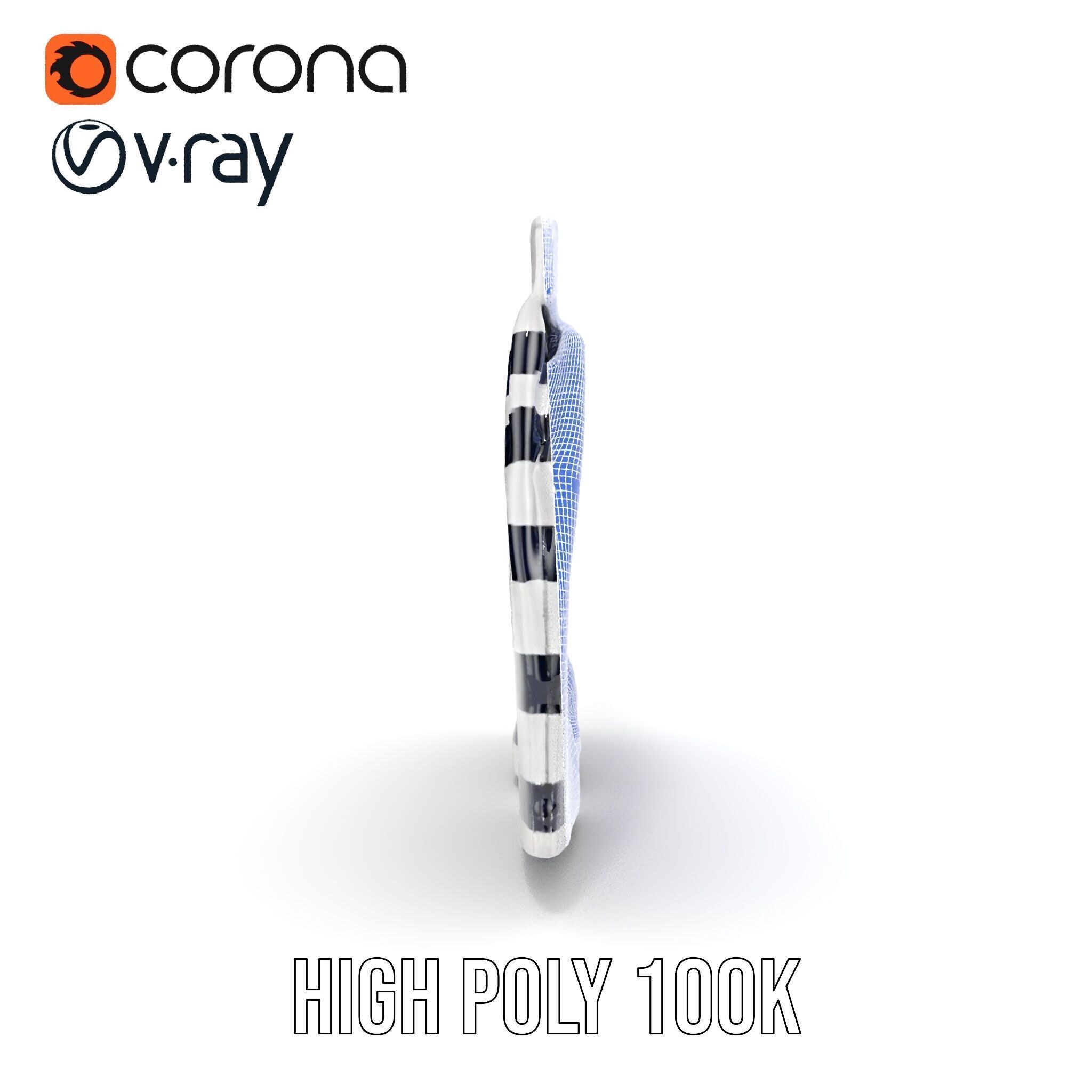 Striped Swim Shorts D Model Pack Low-poly 3D model_38