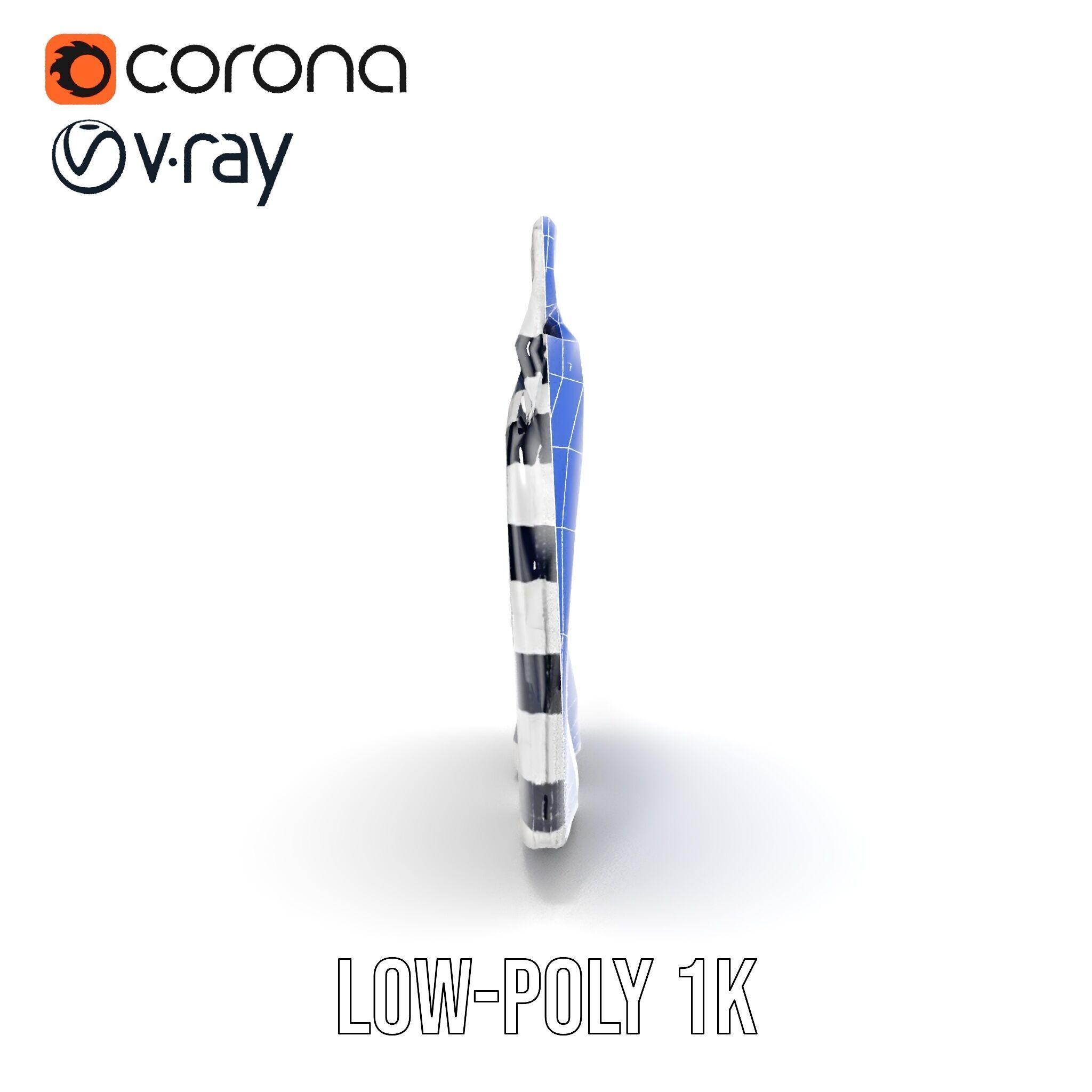 Striped Swim Shorts D Model Pack Low-poly 3D model_29