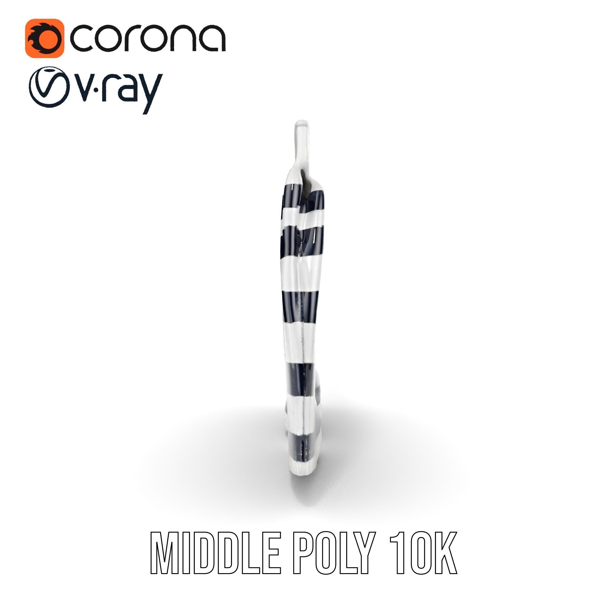 Striped Swim Shorts D Model Pack Low-poly 3D model_25