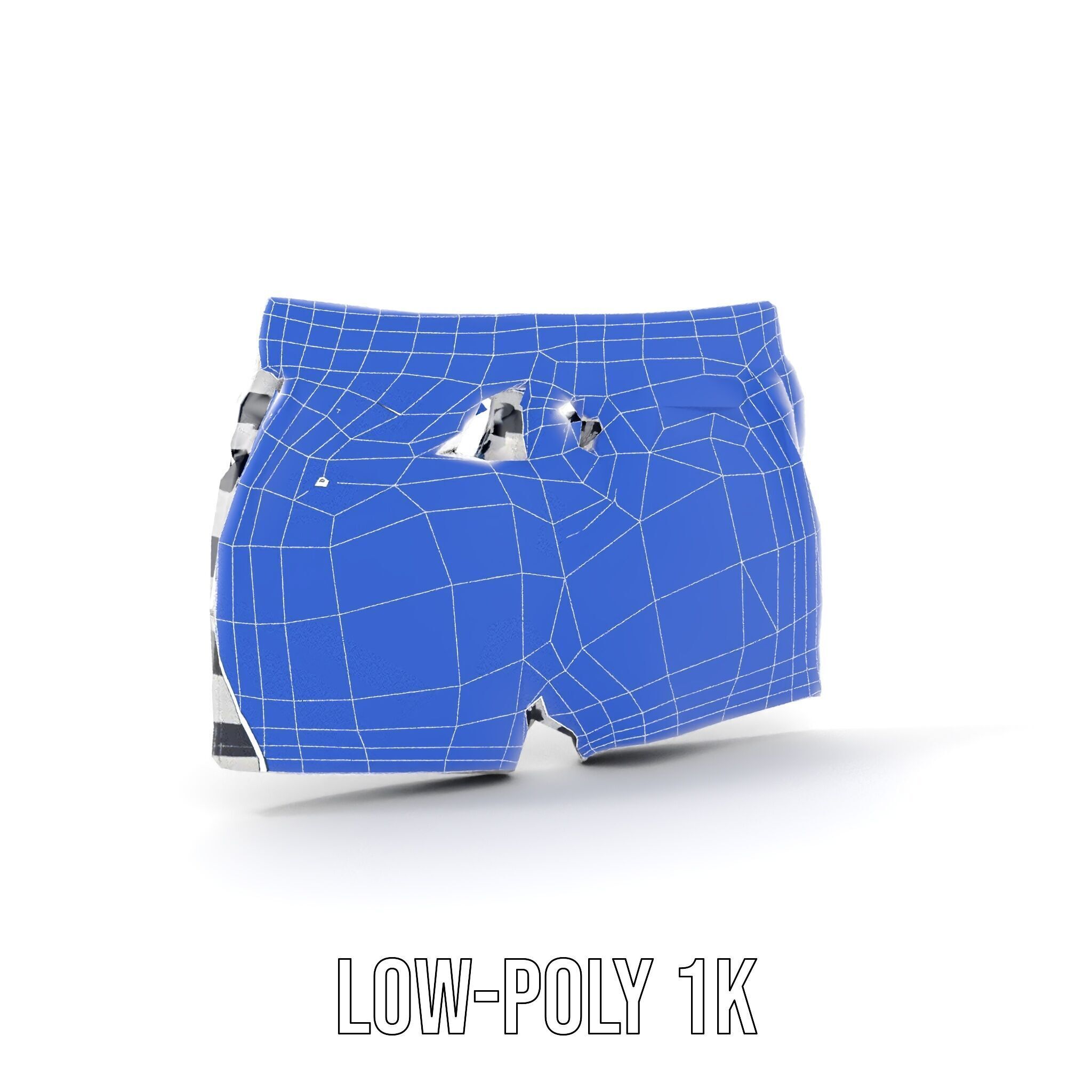 Striped Swim Shorts D Model Pack Low-poly 3D model_23