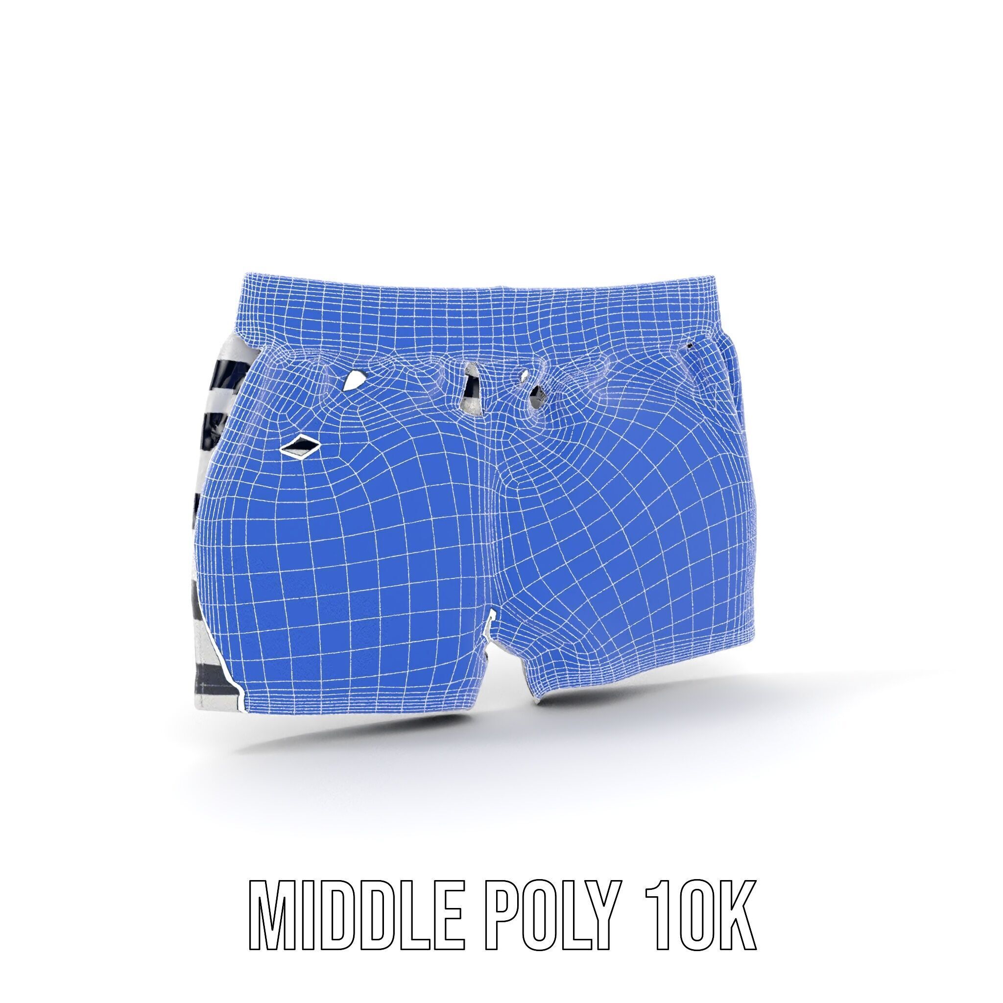 Striped Swim Shorts D Model Pack Low-poly 3D model_15