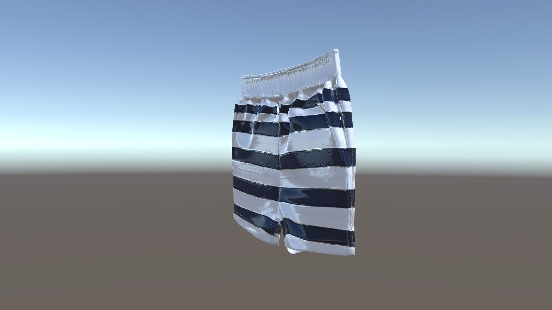 Striped Swim Shorts D Model Pack Low-poly 3D model_5