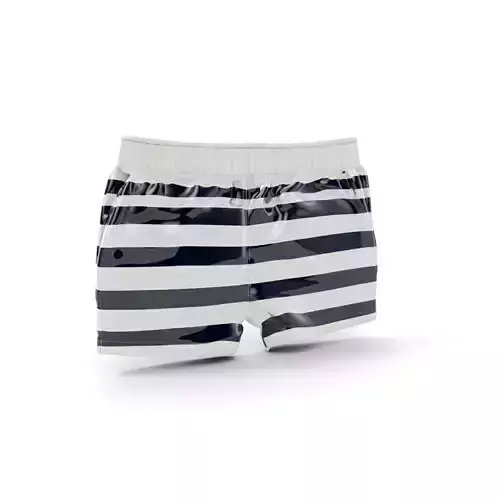 Striped Swim Shorts D Model Pack Low-poly 3D model