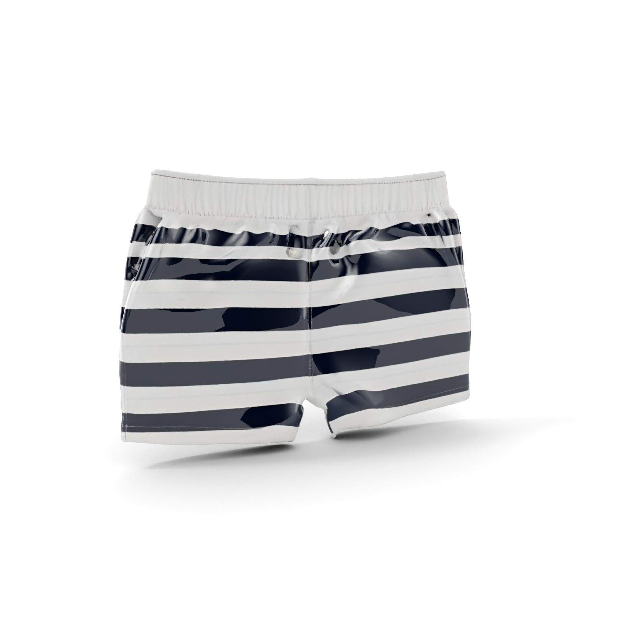 Striped Swim Shorts D Model Pack Low-poly 3D model_9