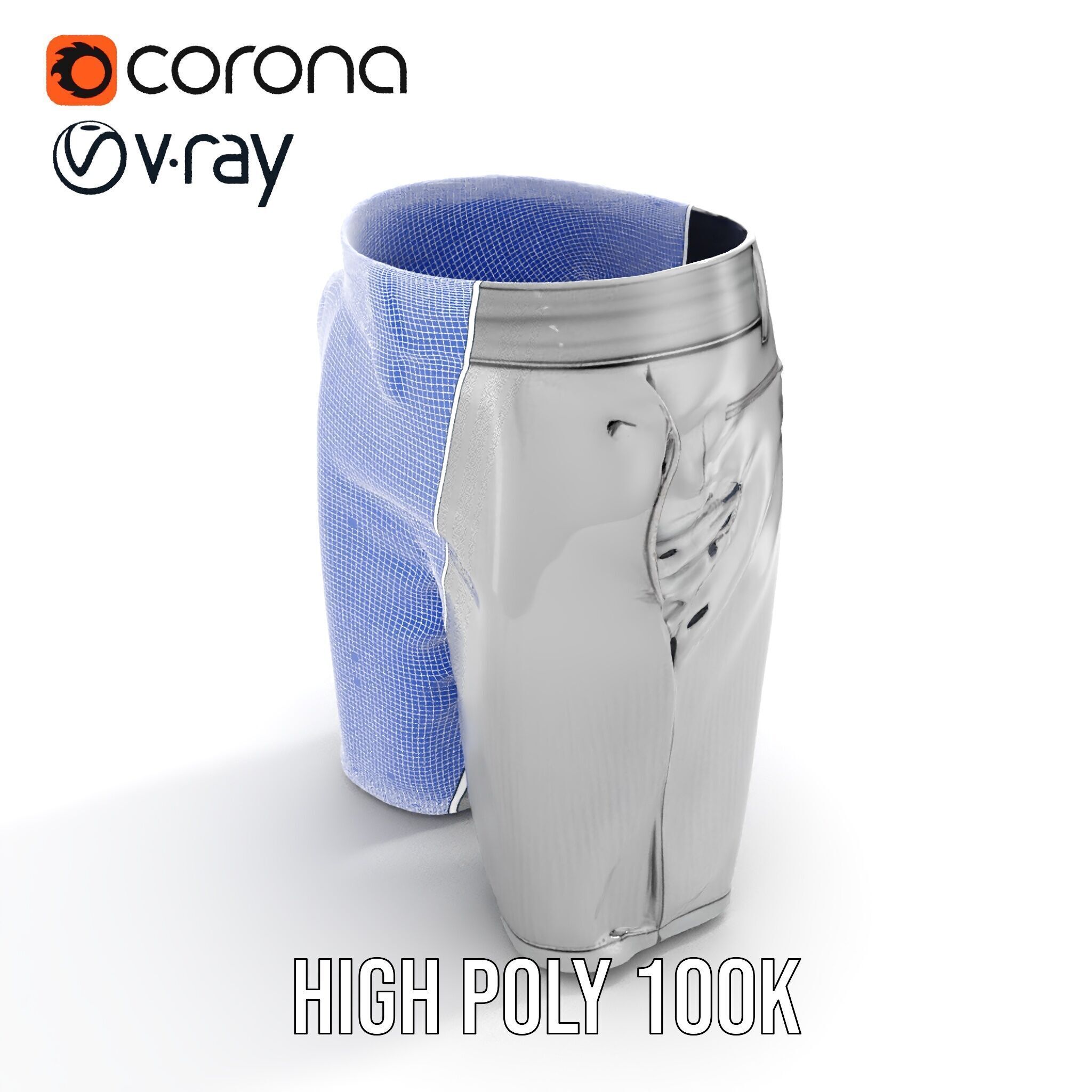 Mens Casual Shorts D Model Pack Low-poly 3D model_35