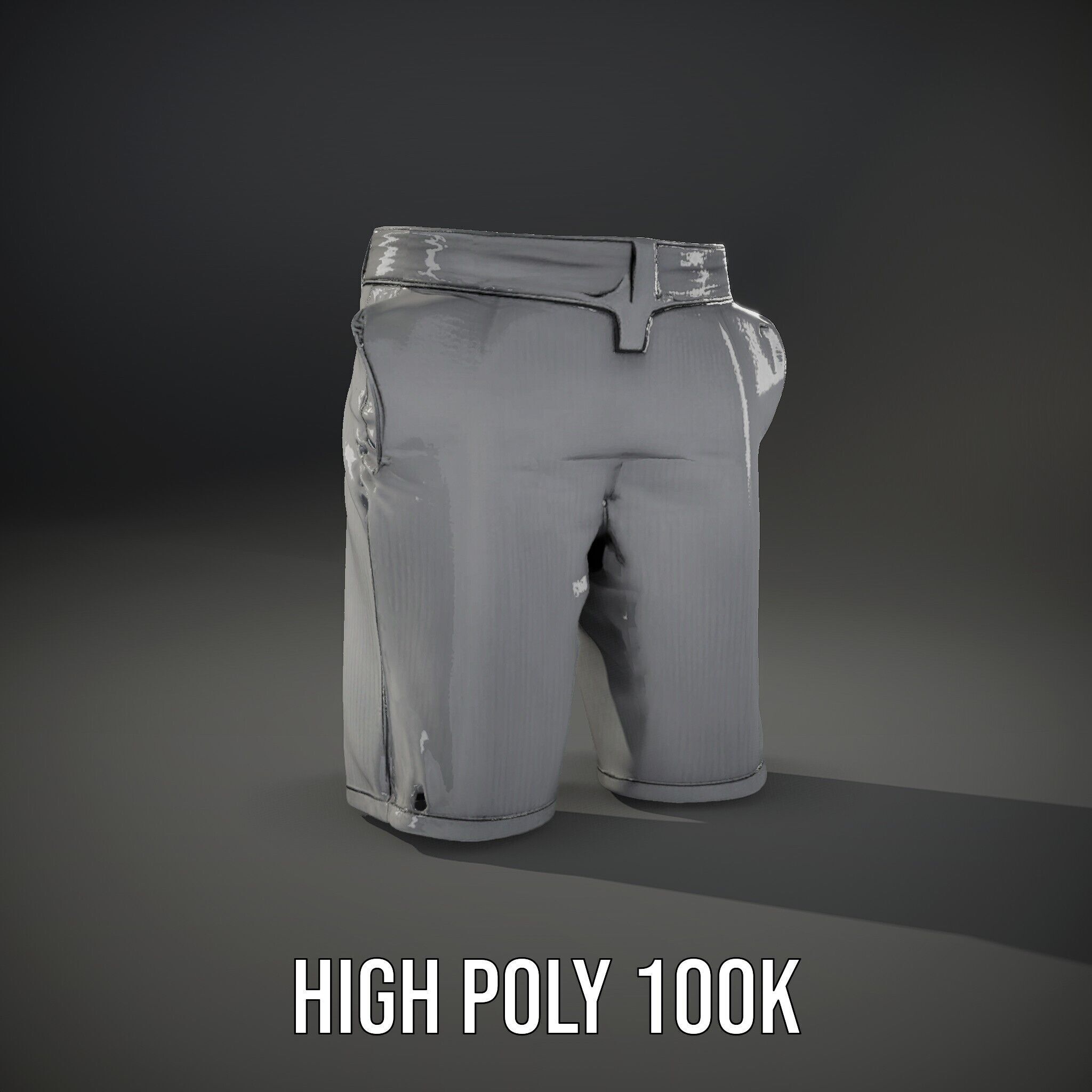 Mens Casual Shorts D Model Pack Low-poly 3D model_11
