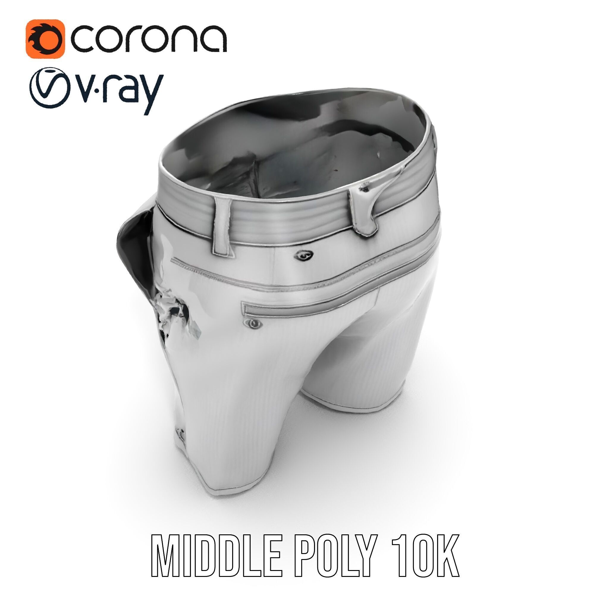 Mens Casual Shorts D Model Pack Low-poly 3D model_12