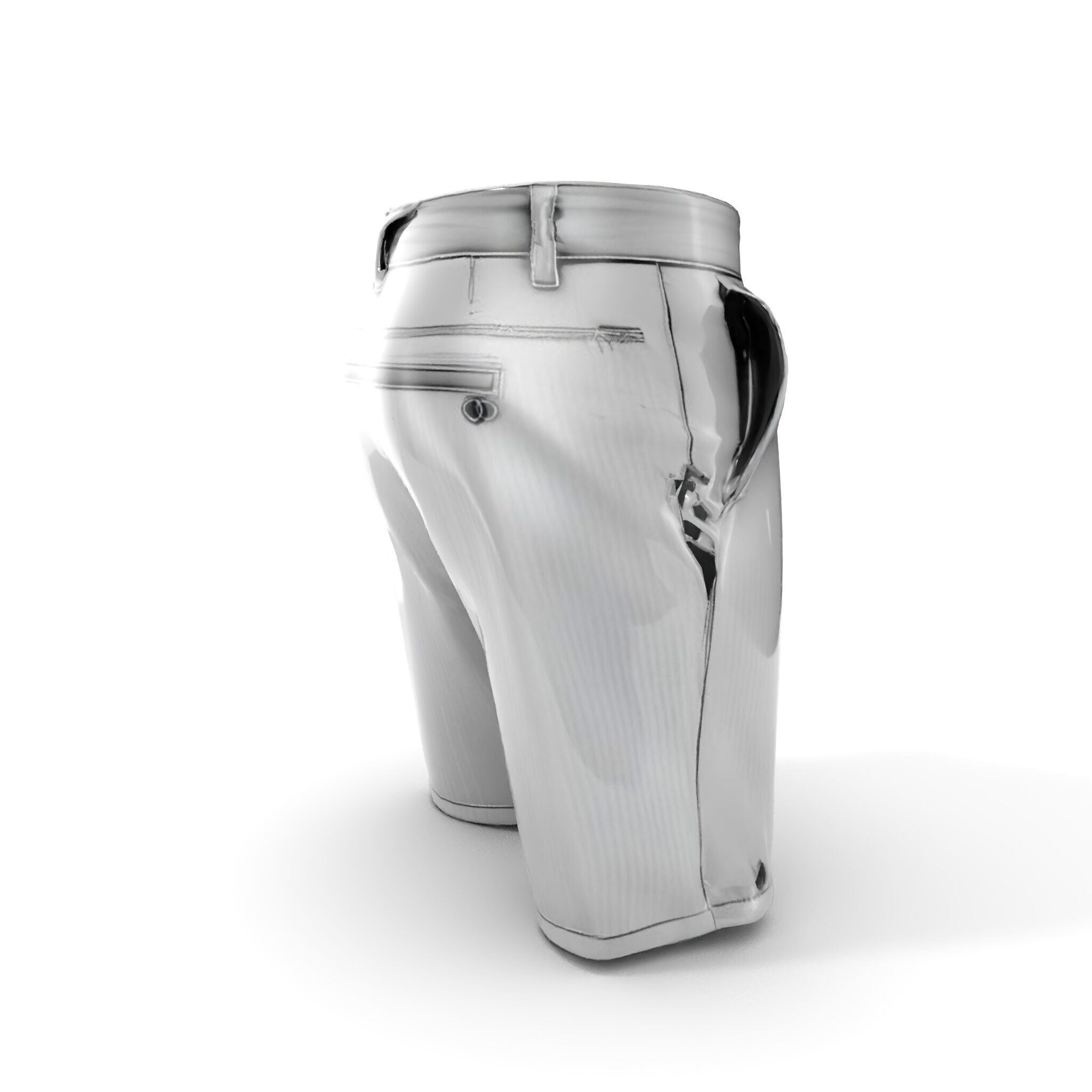 Mens Casual Shorts D Model Pack Low-poly 3D model_6