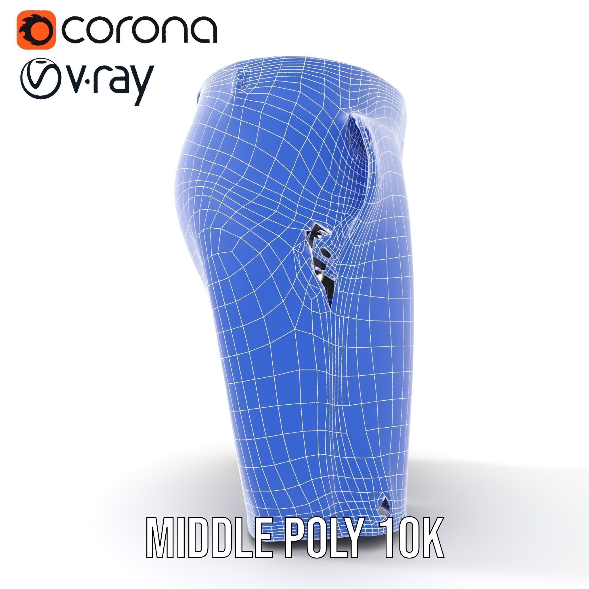 Mens Casual Shorts D Model Pack Low-poly 3D model_25