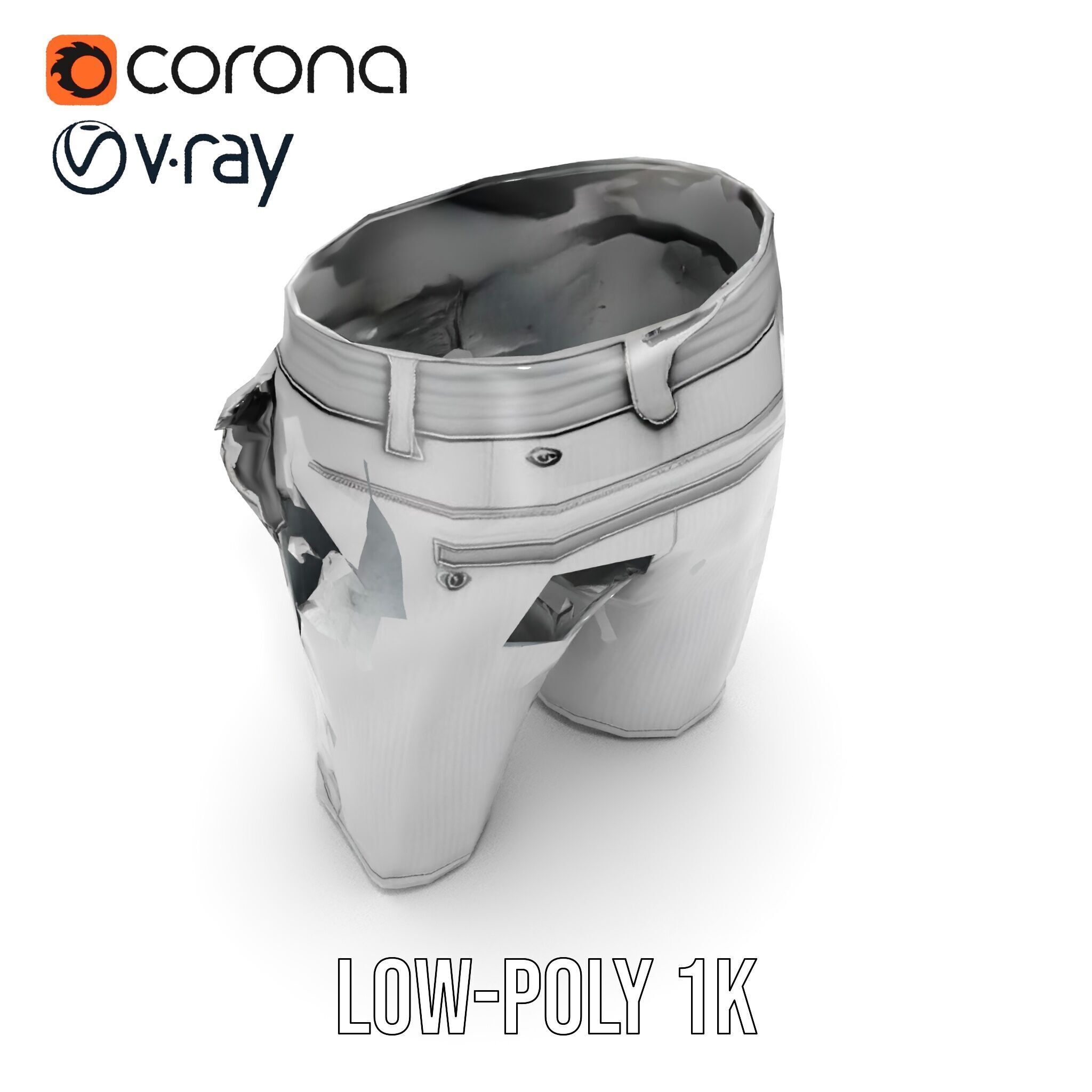 Mens Casual Shorts D Model Pack Low-poly 3D model_13