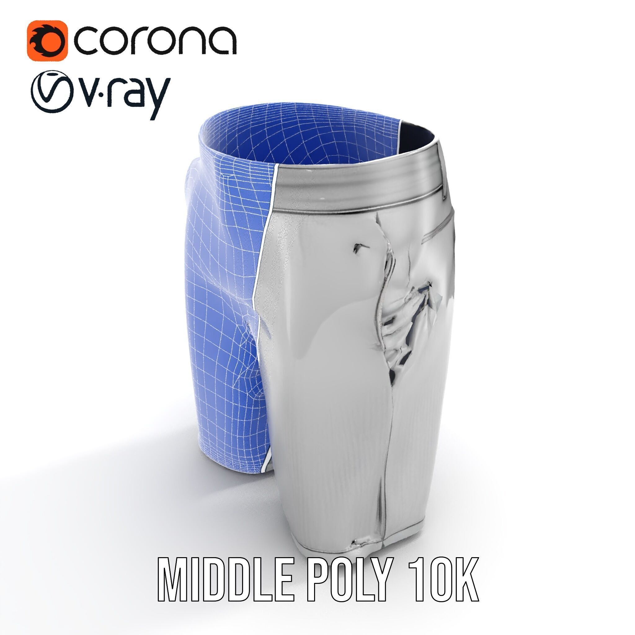 Mens Casual Shorts D Model Pack Low-poly 3D model_22