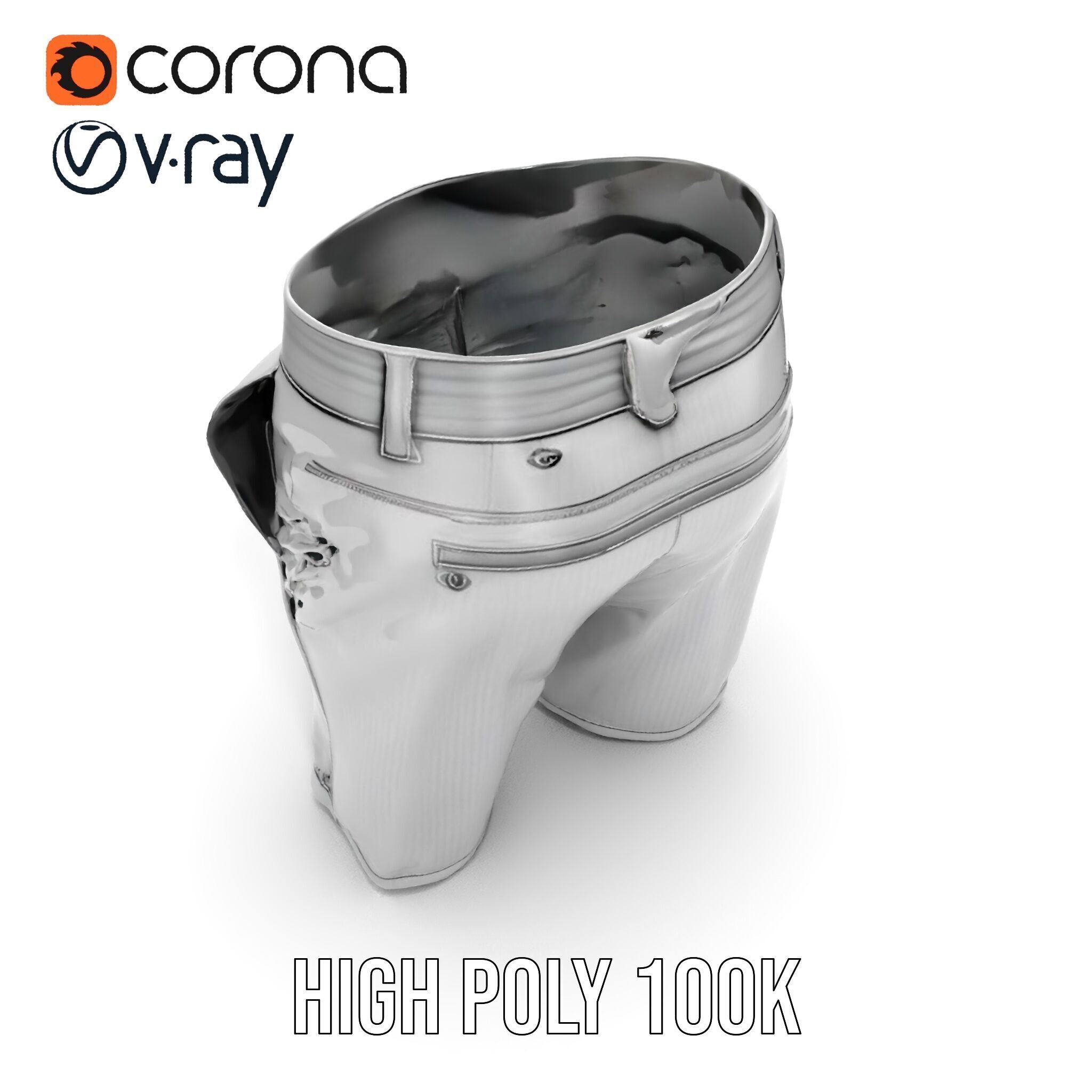 Mens Casual Shorts D Model Pack Low-poly 3D model_24