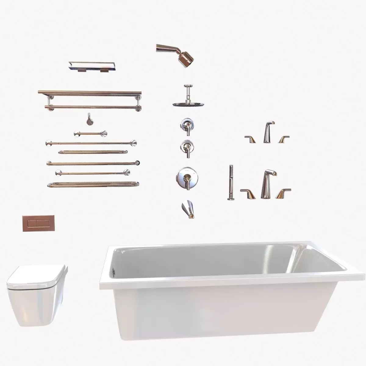 kallista bath fixtures 3D model_0