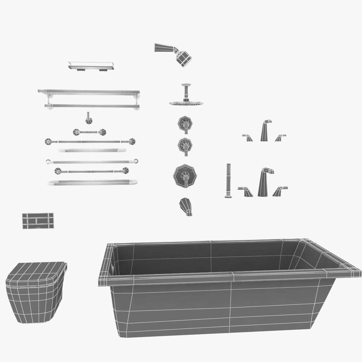 kallista bath fixtures 3D model_12