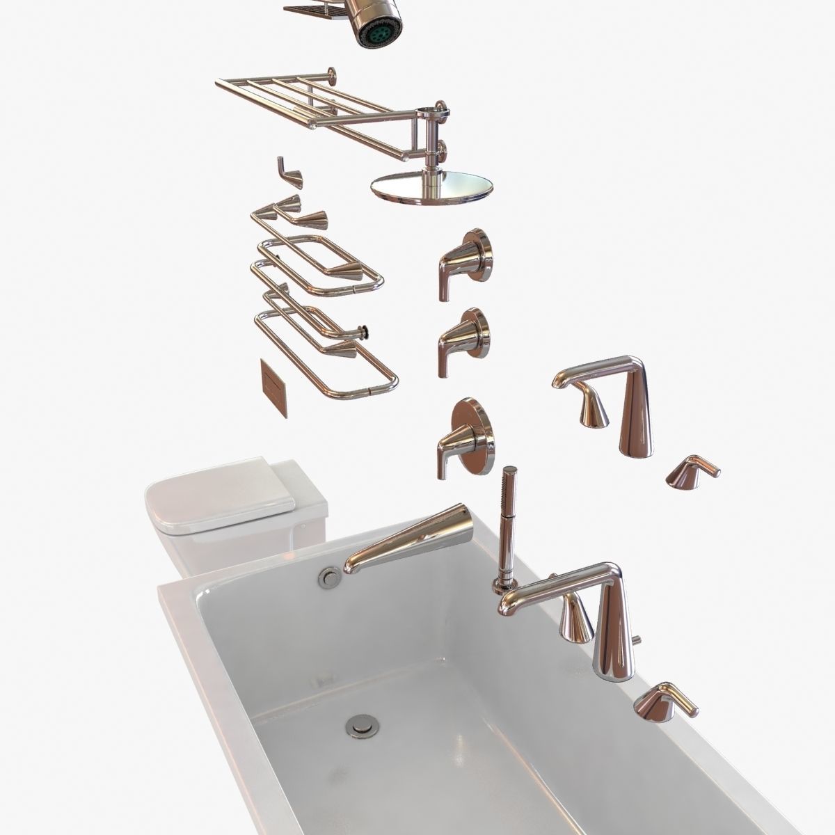 kallista bath fixtures 3D model_1