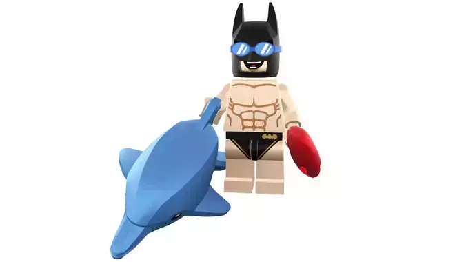 3D-print-Minifigure - 71020-6 Swimming Pool Batman 3D print model