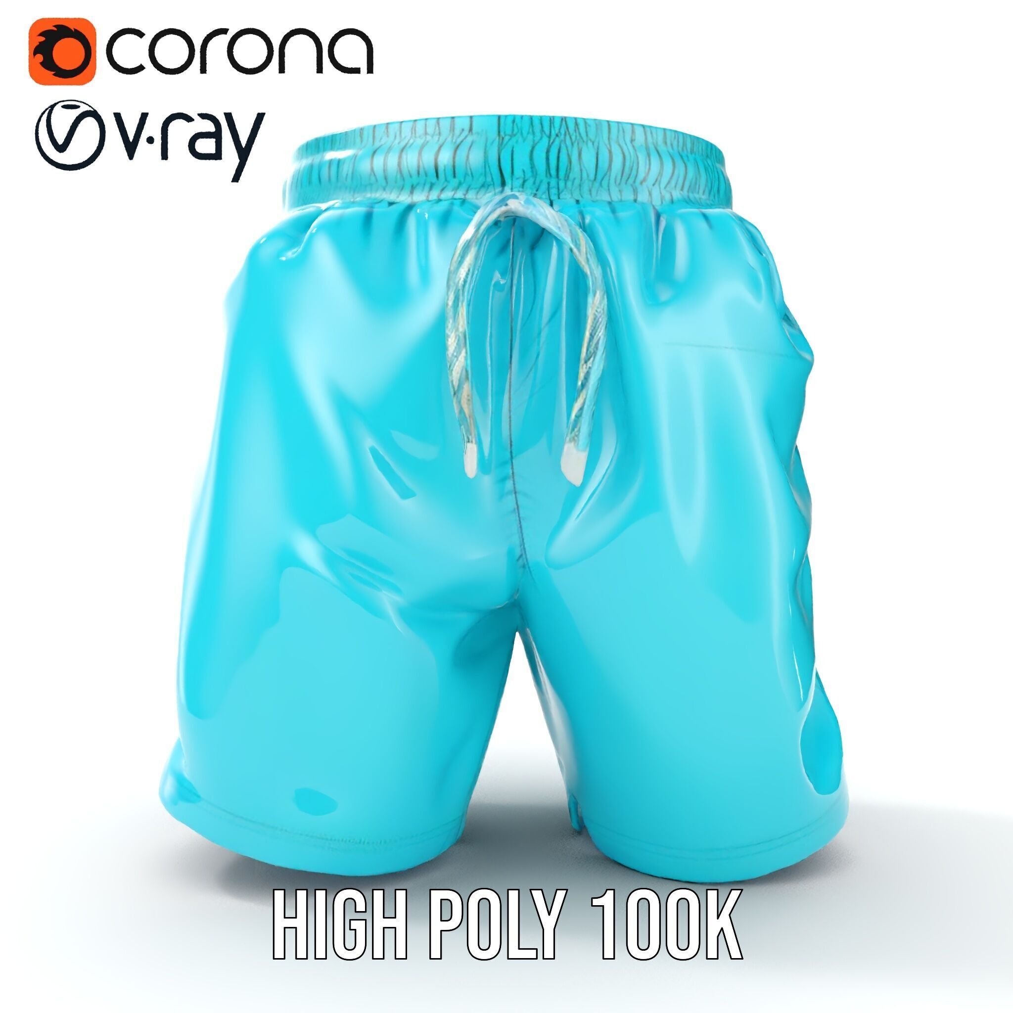 Casual Swim Shorts D Model Pack Low-poly 3D model_29