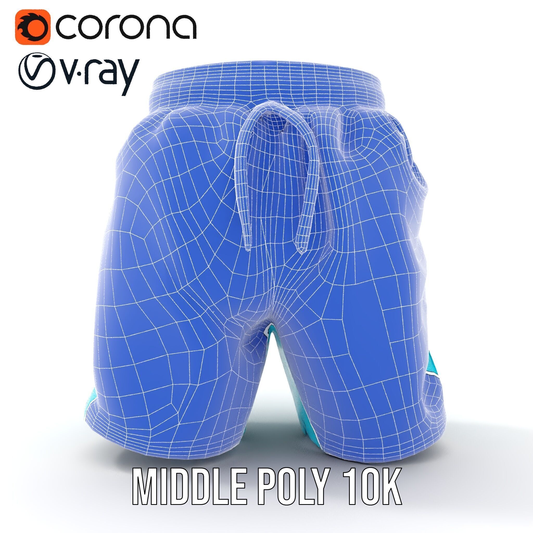 Casual Swim Shorts D Model Pack Low-poly 3D model_22