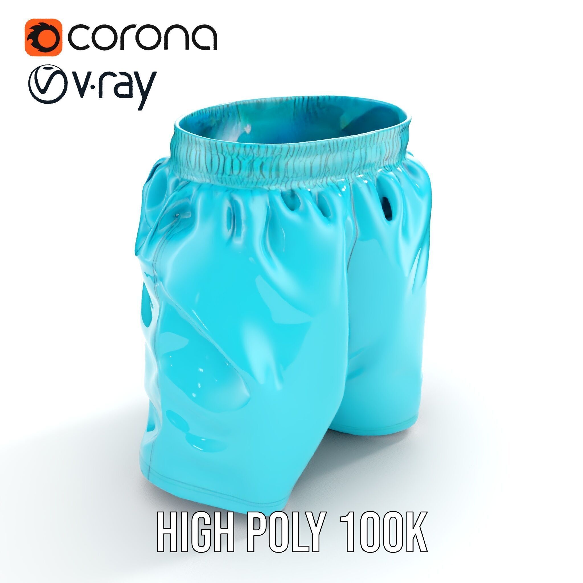 Casual Swim Shorts D Model Pack Low-poly 3D model_26