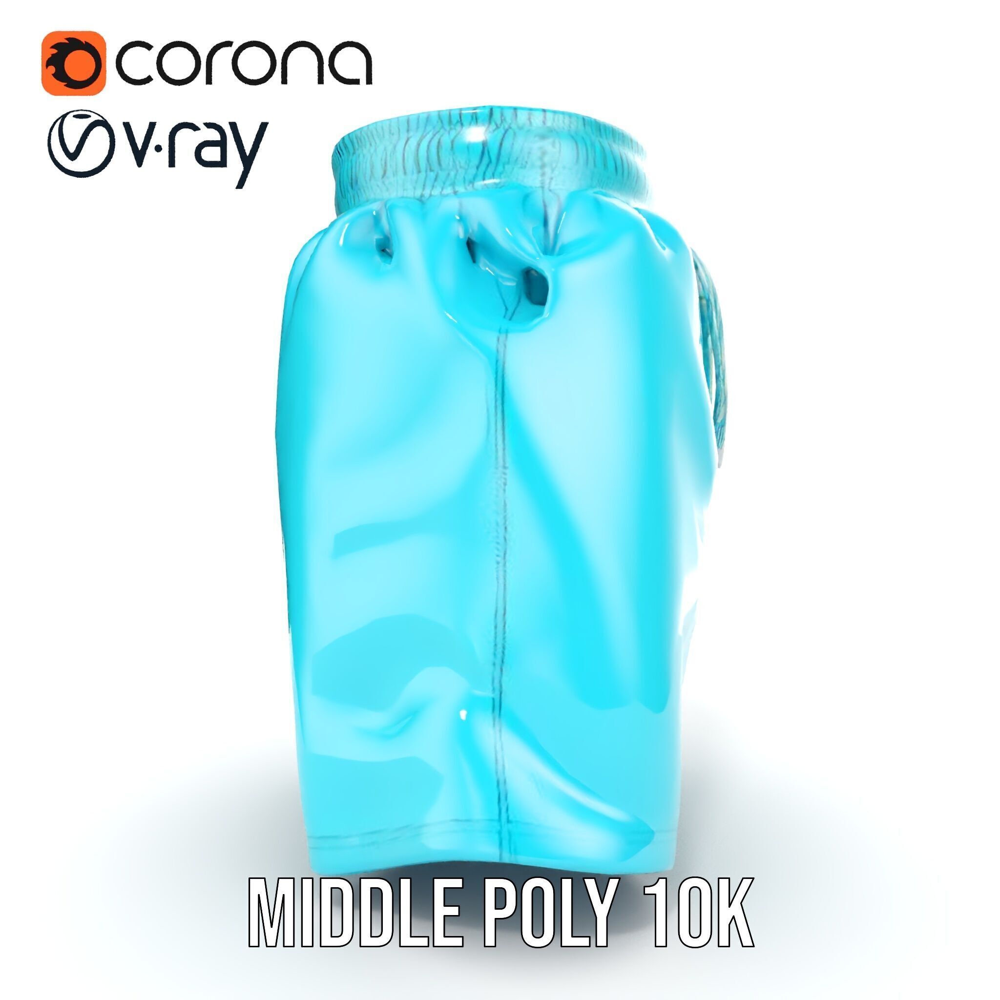 Casual Swim Shorts D Model Pack Low-poly 3D model_15