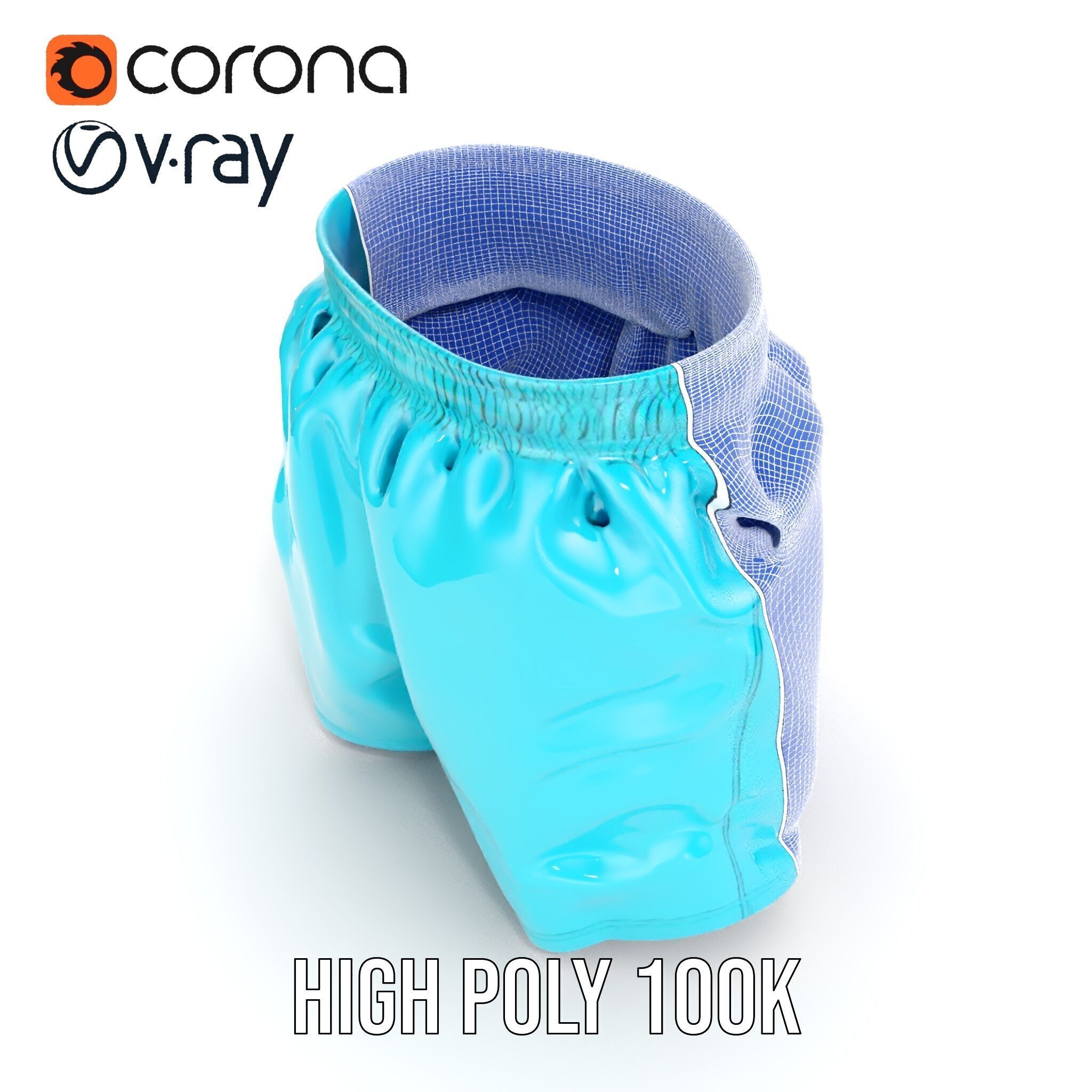 Casual Swim Shorts D Model Pack Low-poly 3D model_36